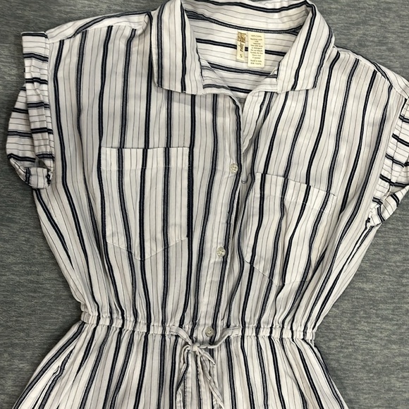 Japna  by anthrapogie women’s  100% cotton Dress striped dising size S - Picture 2 of 6